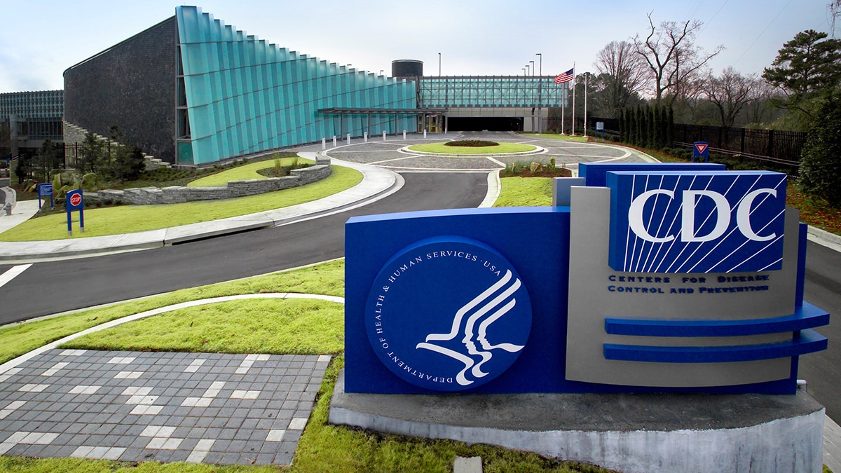 Roybal campus with CDC sign in front.