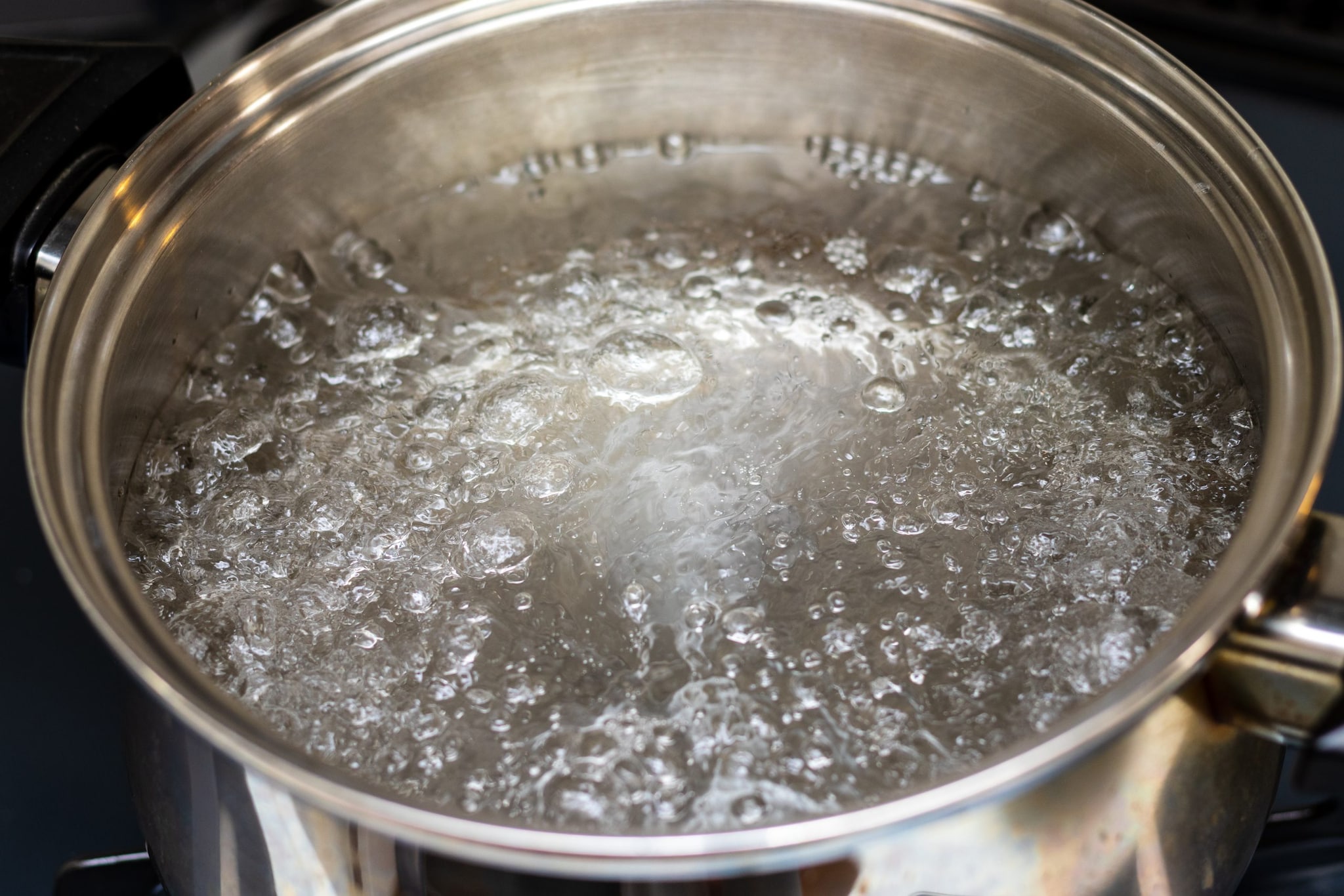 Pot of boiling water