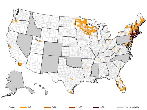 2018 Babesiosis Map