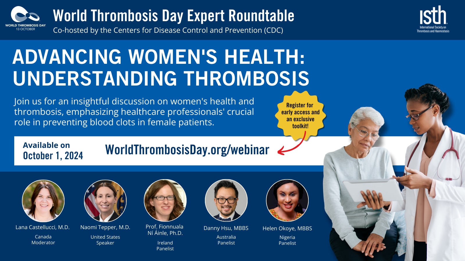 WTD Global Roundtable Advancing Women’s Health: Understanding Thrombosis flyer.