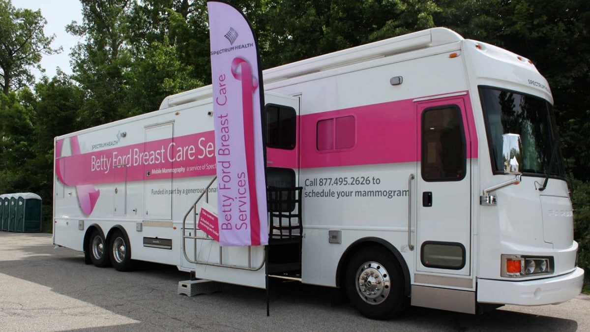 the bus used to provide mammograms in Michigan