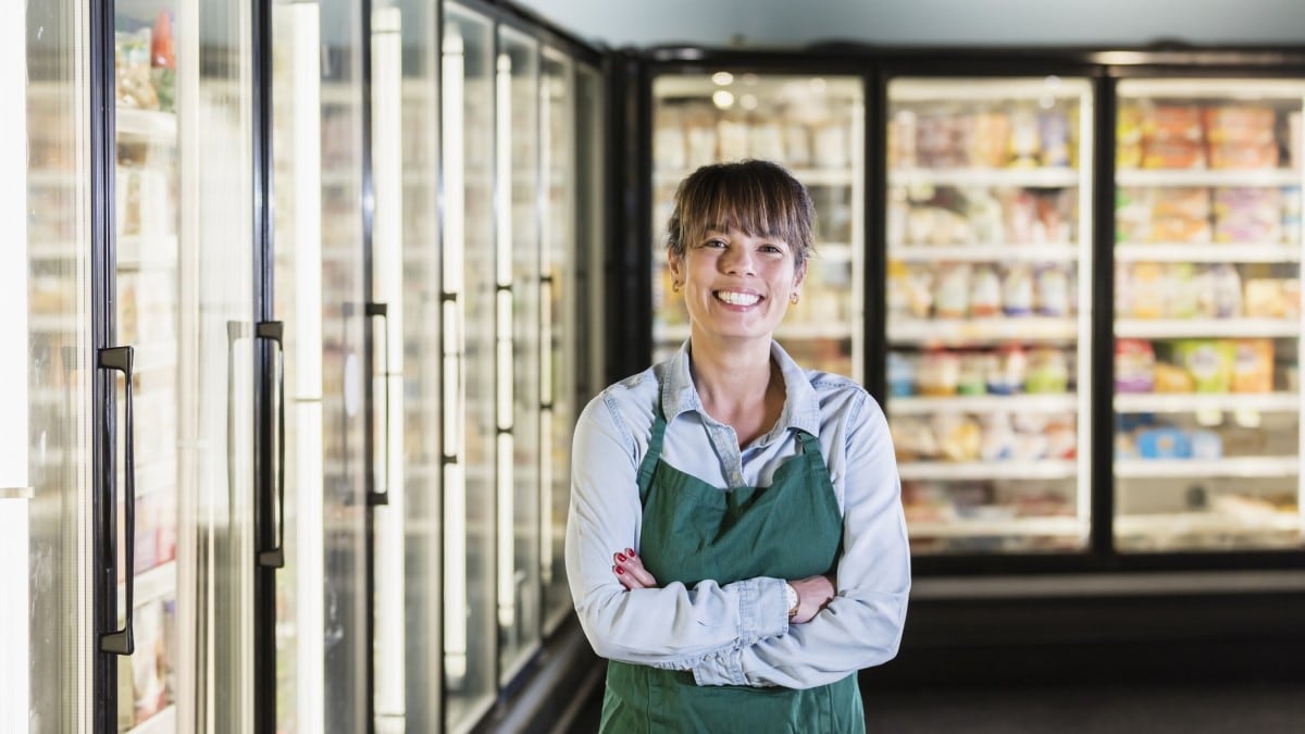 a supermarket employee