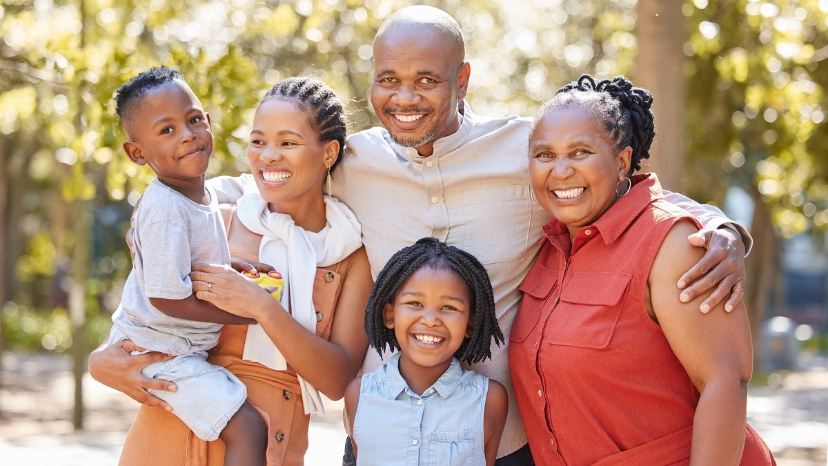 a family of five