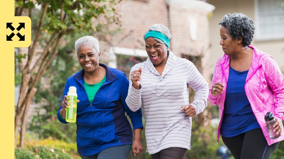 A group of women jogging