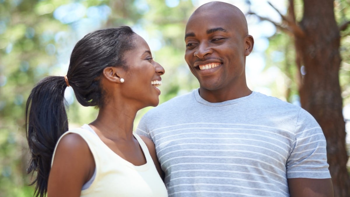 Photo of a young woman and man