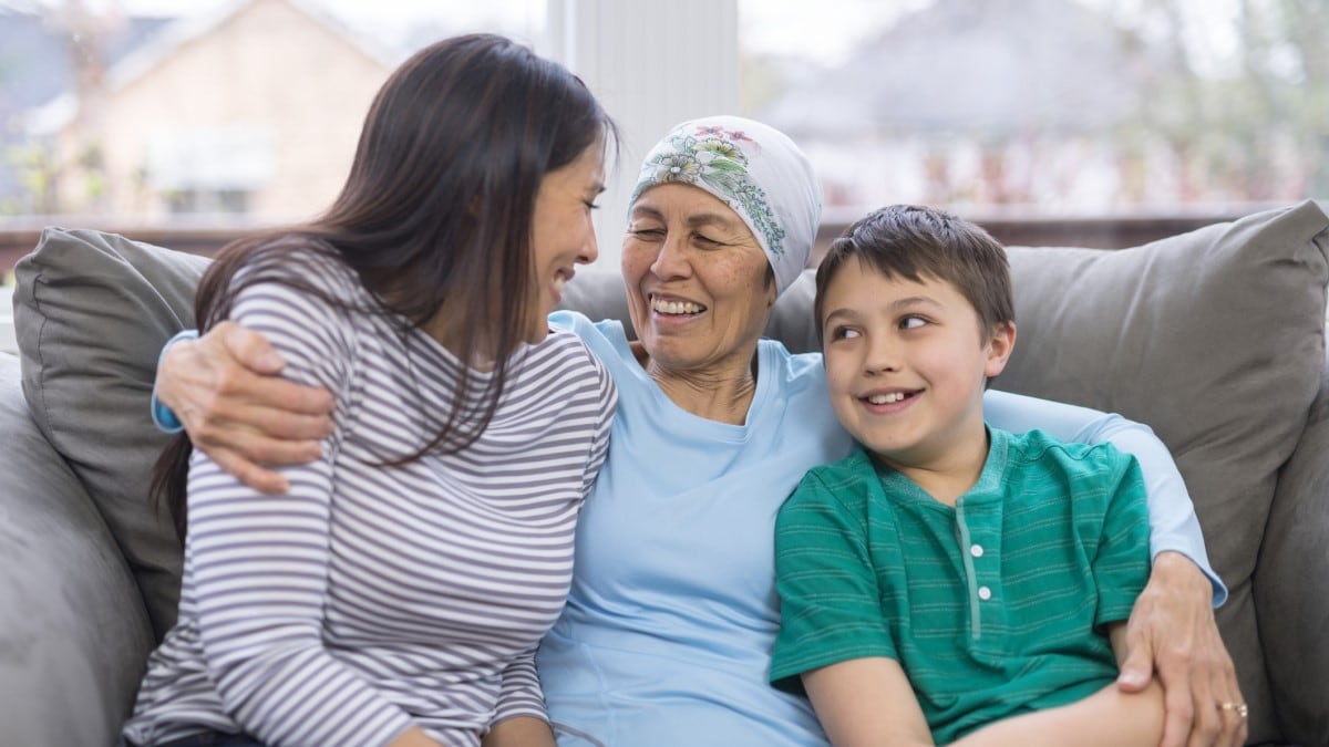 a woman with her daughter and grandson