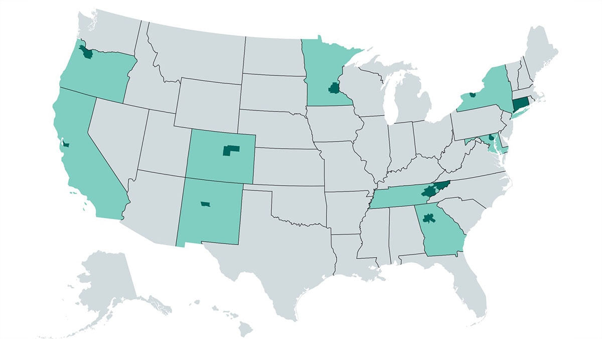 Map highlighting 10 EIP states