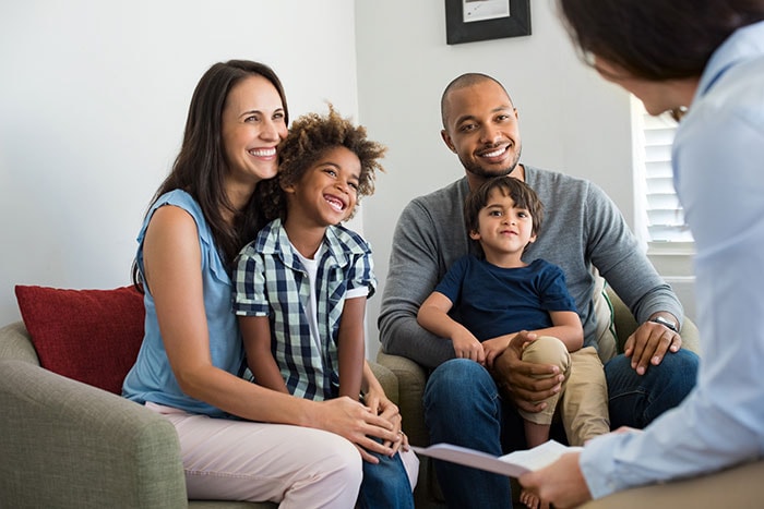 A family meeting with a health care provider