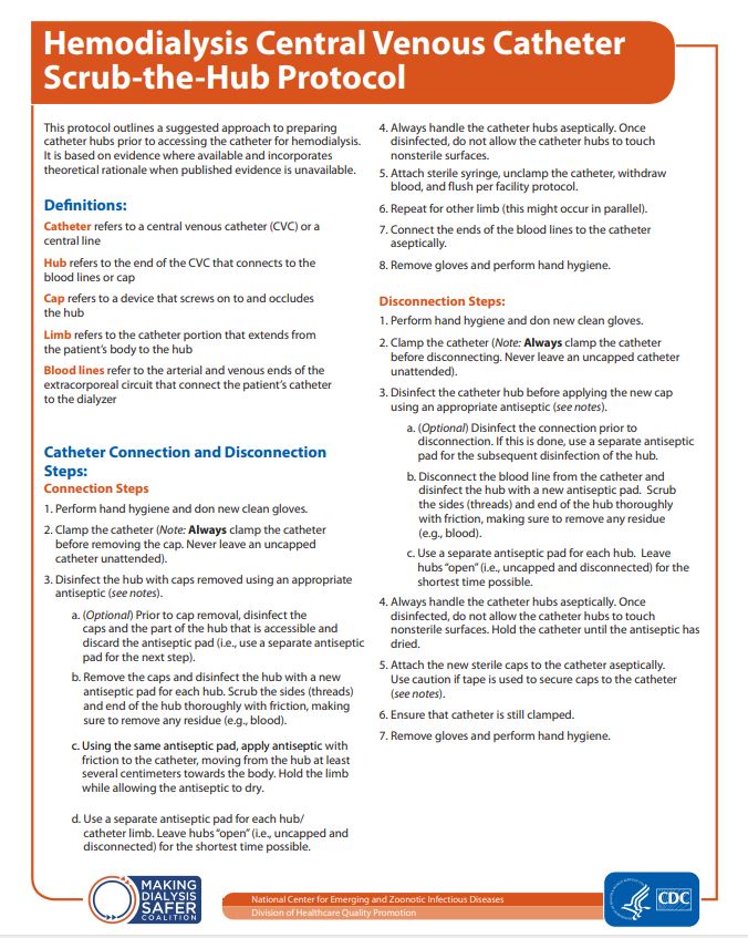 Hemodialysis Central Venous Catheter STH Protocol