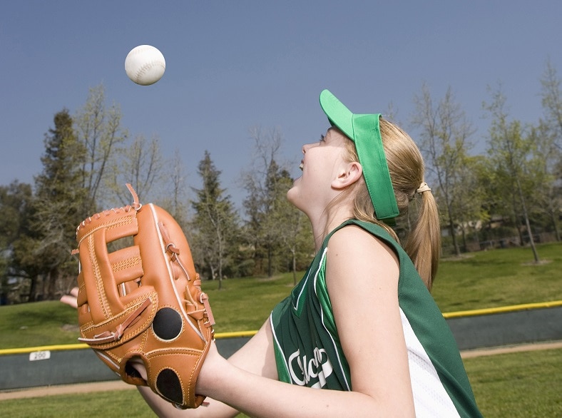 Laura practicing for her big game.