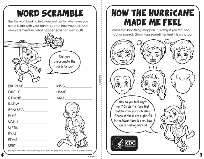 Activity page for children to color and learn words.