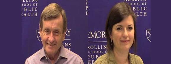 James Curran (left image) being interviewed by Katie Curran (right image).