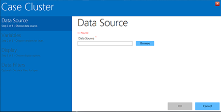 Case Cluster dialog