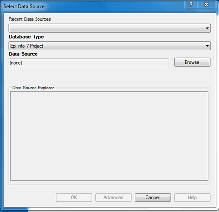 Select Data Source dialog