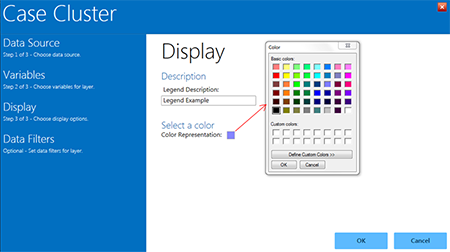 Case Cluster Display options