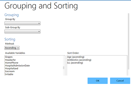 Line List Grouping and Sorting