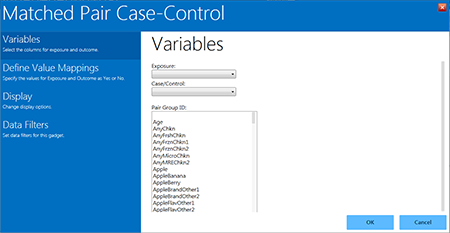 Matched Pair Case-Control gadget