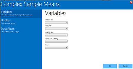 Complex Sample Means gadget