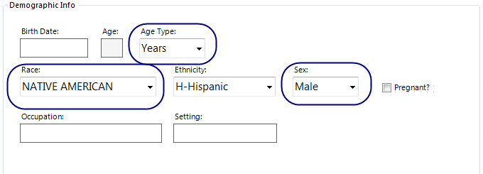 Image showing an example of a Legal Value field in use.