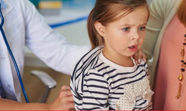 Child being examined by doctor