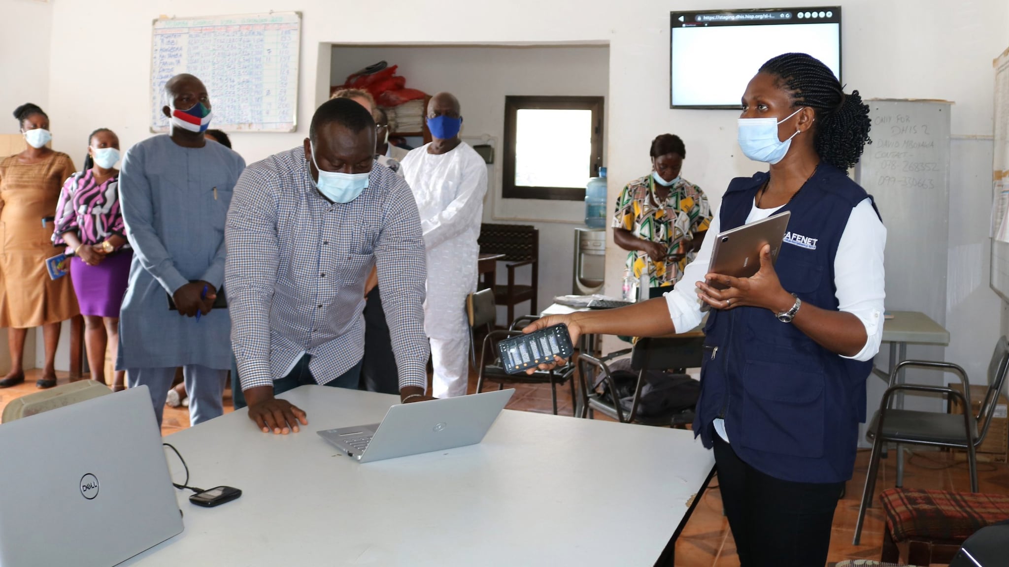 Demonstration using the electronic case-based disease surveillance system (eCBDS) with a tablet