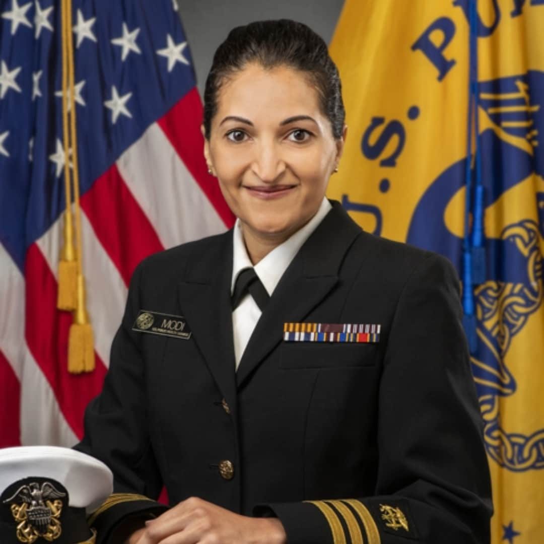 Surbhi Modi, Principal Deputy Director in DGHT. Woman in United States Public Health Service uniform smiling.