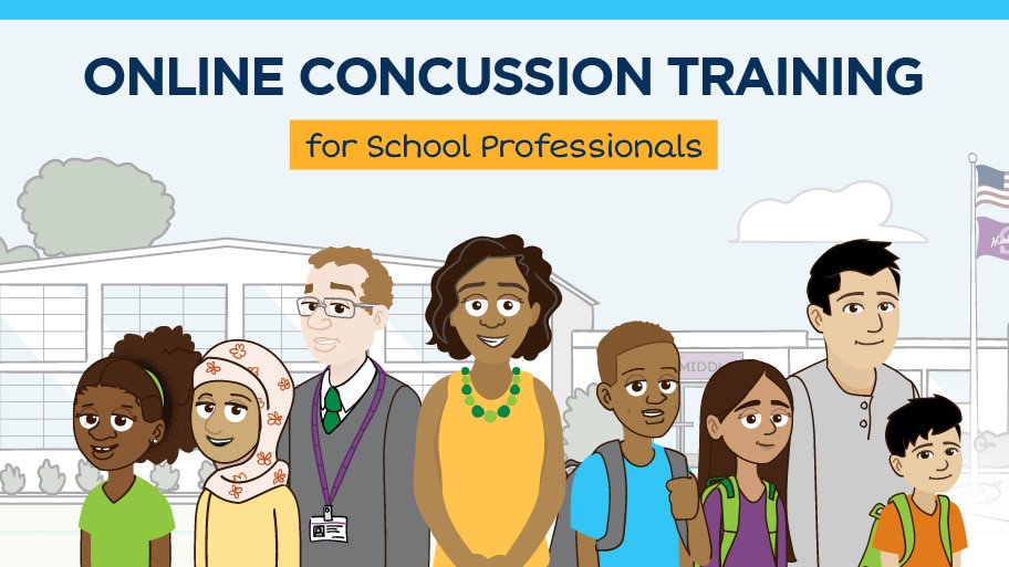 Online concussion training for school professionals