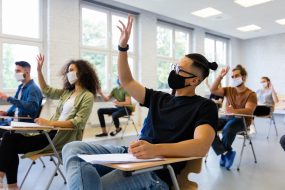 students in university classroom