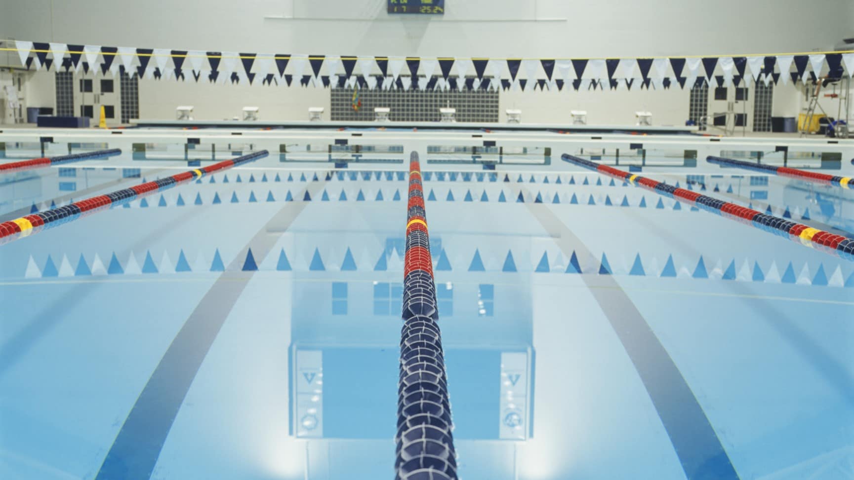 Photo of an empty lap pool.