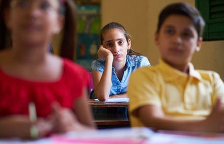 Students in a classroom