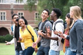 Group of teens smiling