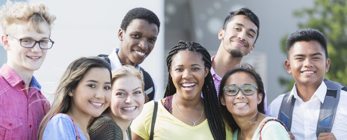 a group of diversed teens