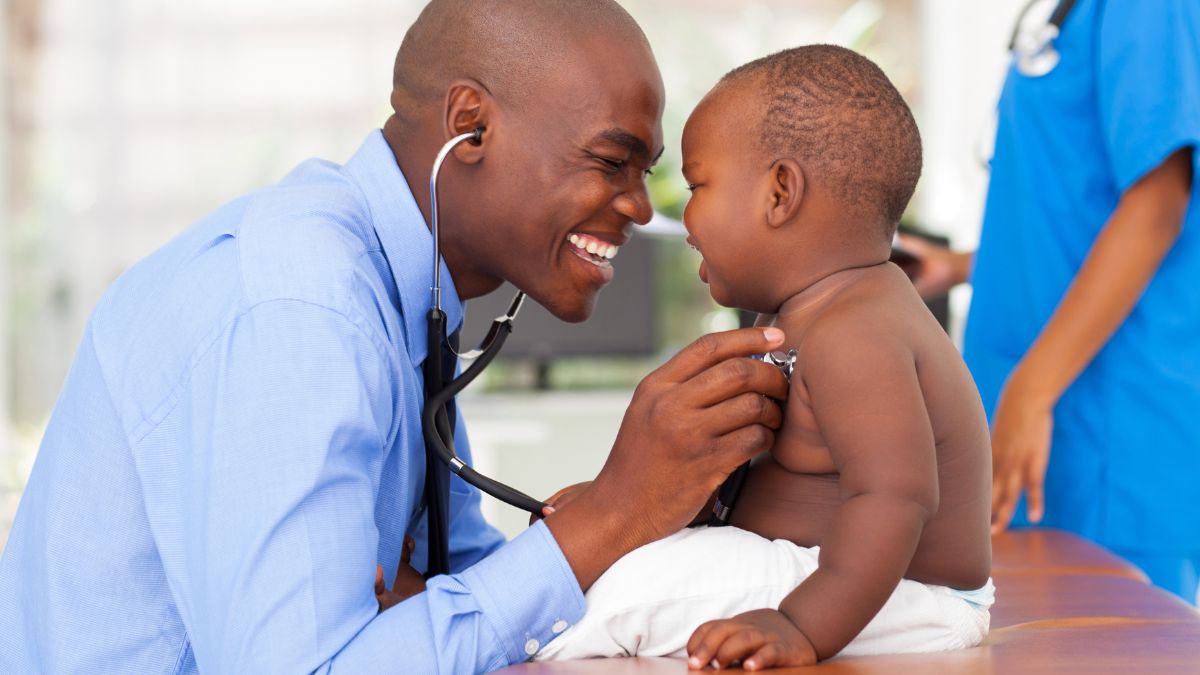 child getting a heart checkup