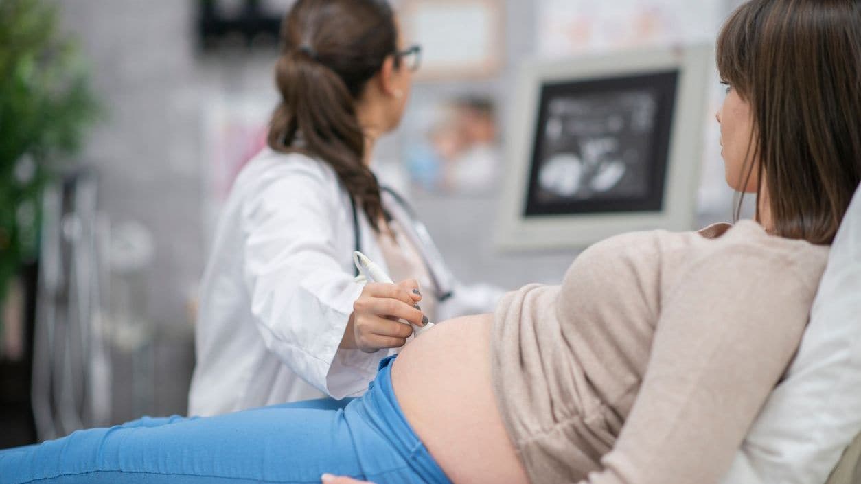 a woman receiving an ultrasound