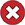 X on red, indicating 'Not met—no change or moved away from annual target'