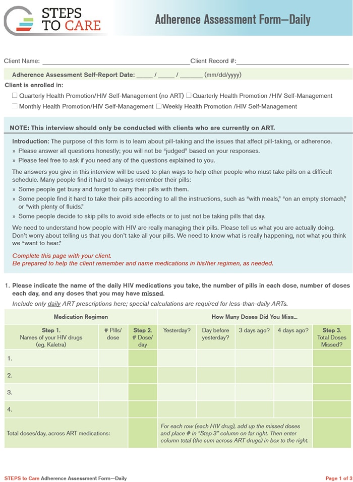 STC Client Reassessment Form