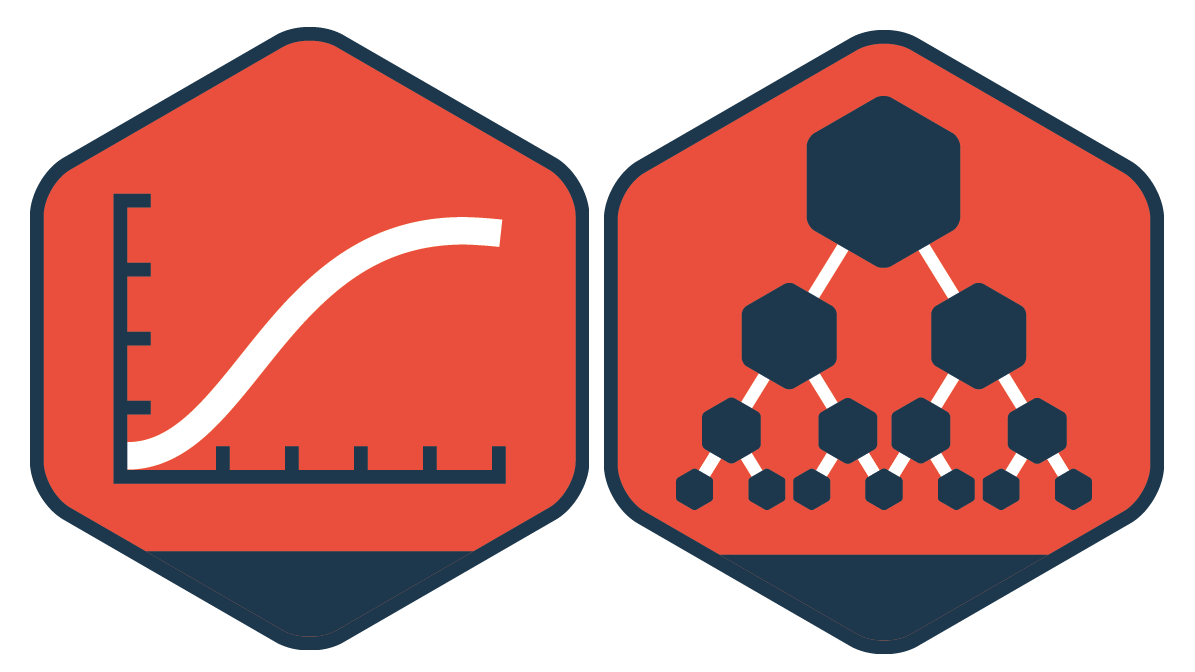 Icons representing disease trends and surveillance activities