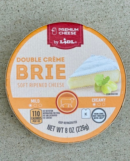 Image of brie cheese packaging.