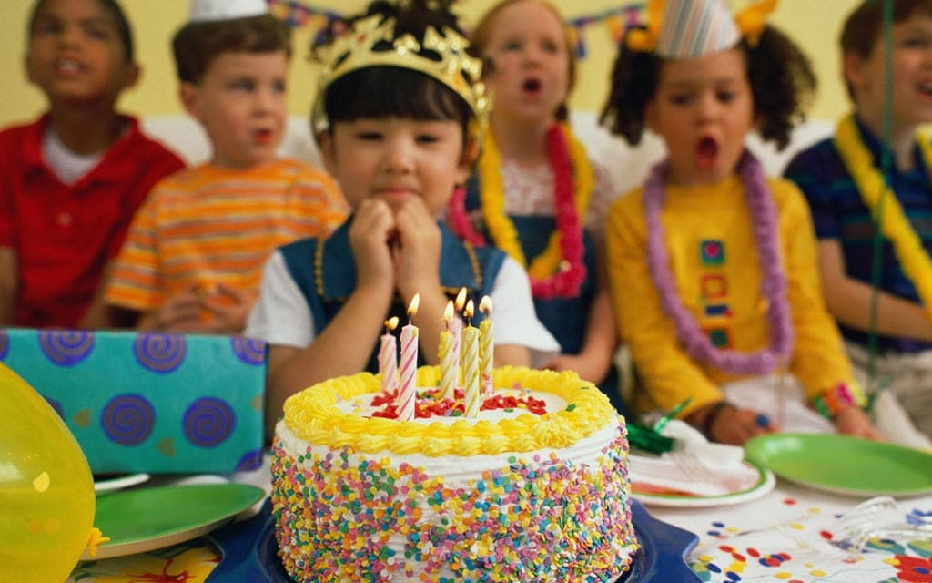 Kids at the birthday party.