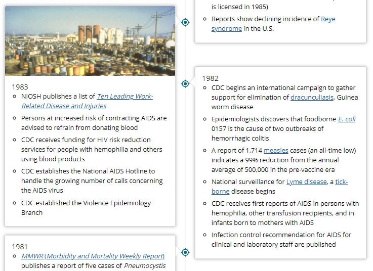 CDC Timeline exhibit