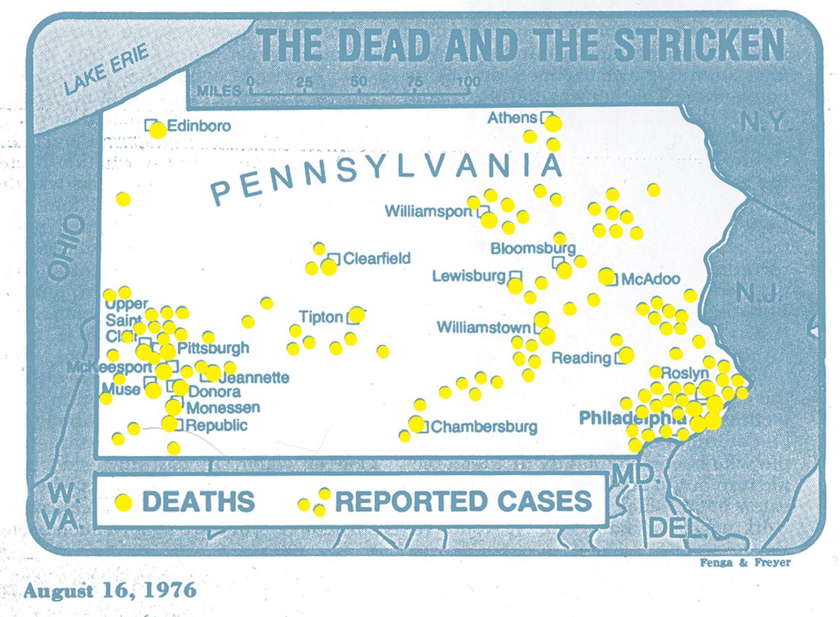 The dead and the stricken map