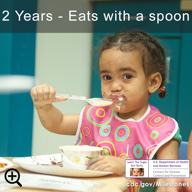 Eats with a spoon