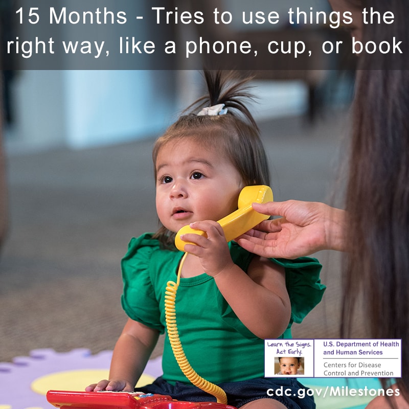 Tries to use things the right way, like a phone, cup, or book