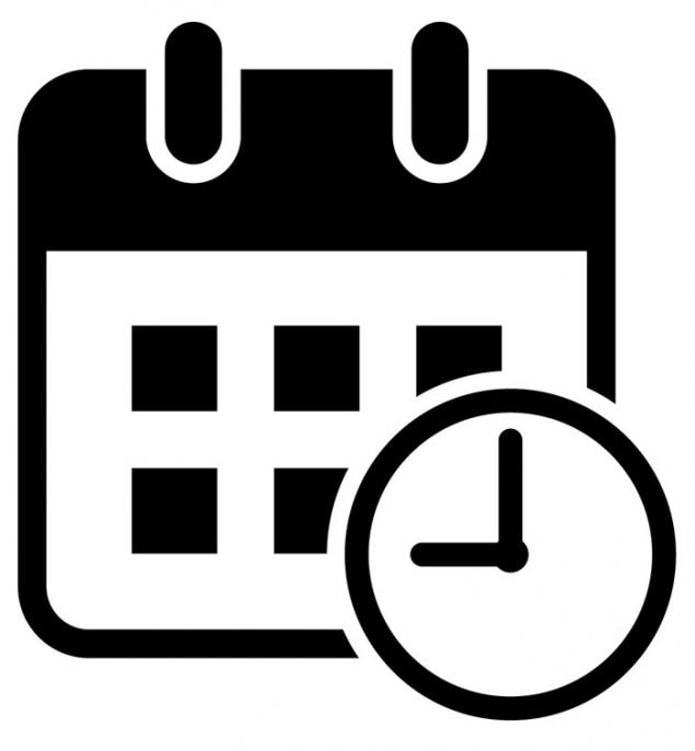 Calendar and clock icon