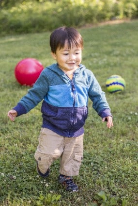 A child playing outside