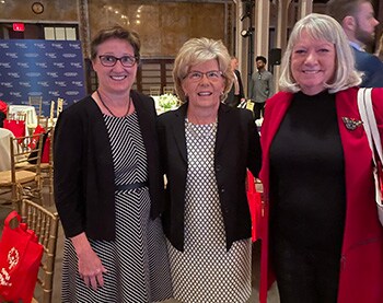 Left to right: Cathy Rice (DHDD), Anne Williams (Special Olympics), Karen Remley