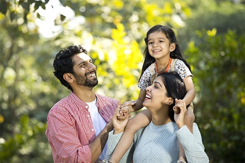 Parents with their child