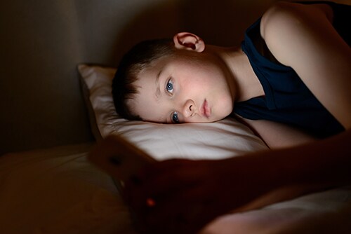 young boy sleeping