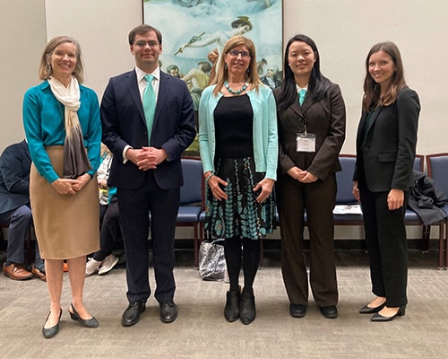 DHDD staff with Rising Leader Alexander Beck and Youth Ambassador Elinor Tu