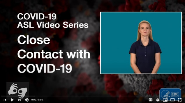 CDC COVID-19 American Sign Language (ASL) video thumbnail